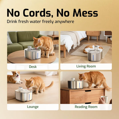 Smart Heated Cat Water Fountain – Motion Sensor & Auto Filtration